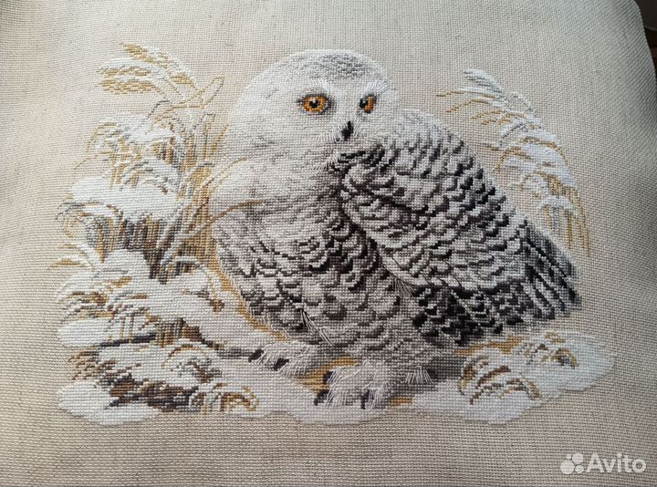 Сова остатки набора вышивки крестиком