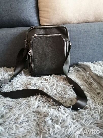Мужская кожаная сумка новая