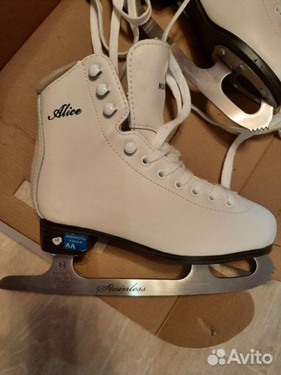 Коньки фигурные детские 33размер кож Alice Nordwey