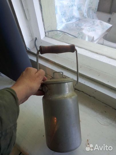 Бидончик алюминиевый СССР, клеймо 1975 г,на1 л