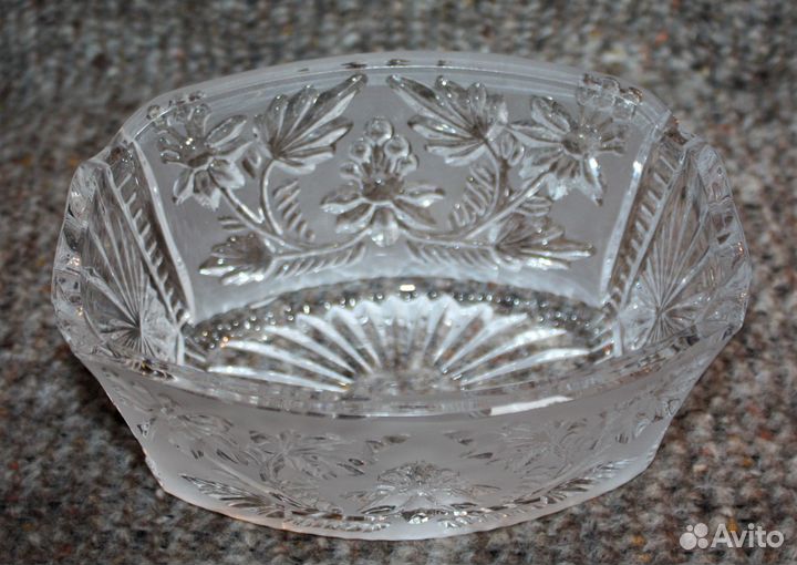 Винтажный салатник из хрусталя