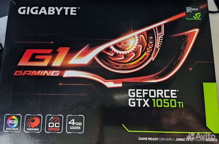 Gigabyte geforce gtx 1050 ti g1 gaming 4g