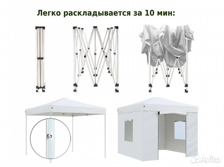 Тент садовый / шатер / беседка 3х4,5