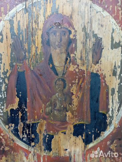 Старинные иконы Неопалимая купина 90*70