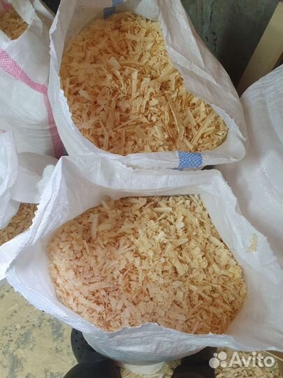 Стружка (опилки крупные) в мешках