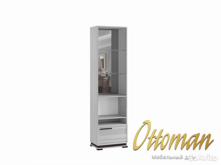 Шкаф пенал со стеклом новый