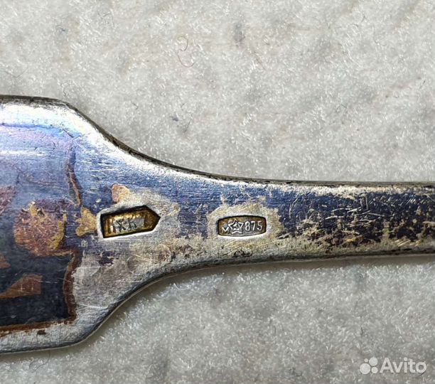 Ложки чайные. Серебро 875 проба, звезда