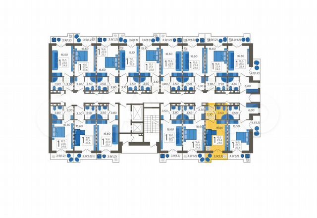 Апартаменты-студия, 24,6 м², 12/12 эт.