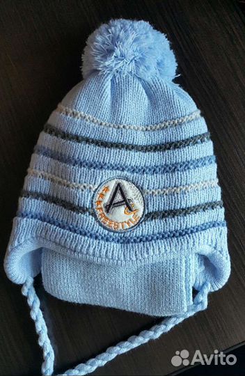 Новый набор (шапка и шарф). На объём 46-48 см