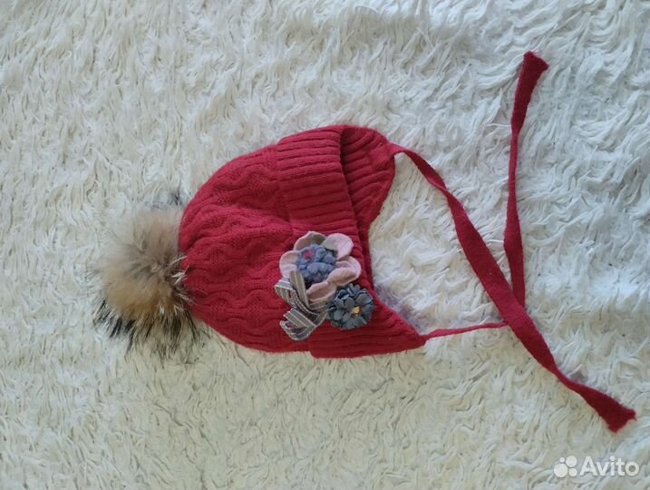 Шапка детская для девочки зимняя