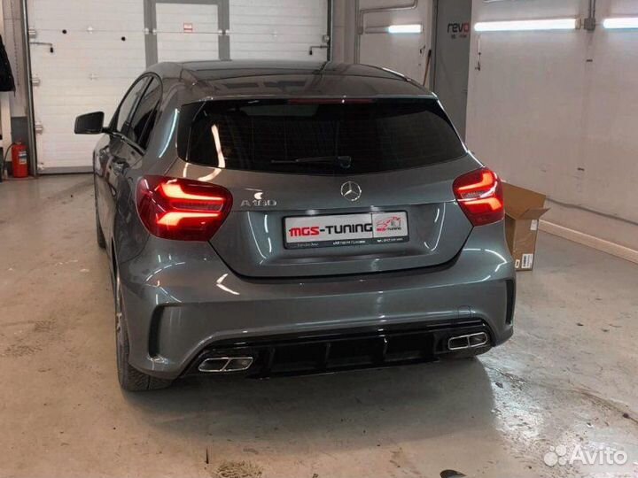 Диффузор с насадками Мерседес w176 А45 AMG 15-18гг