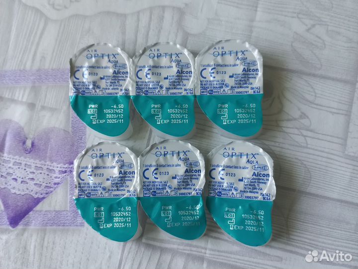 Линзы контактные -6.5