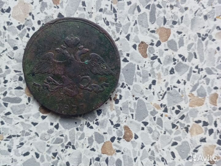 Нашёл в огороде 5 копеек 1837 года