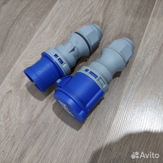 Разъем питания 16a 220v мама папа