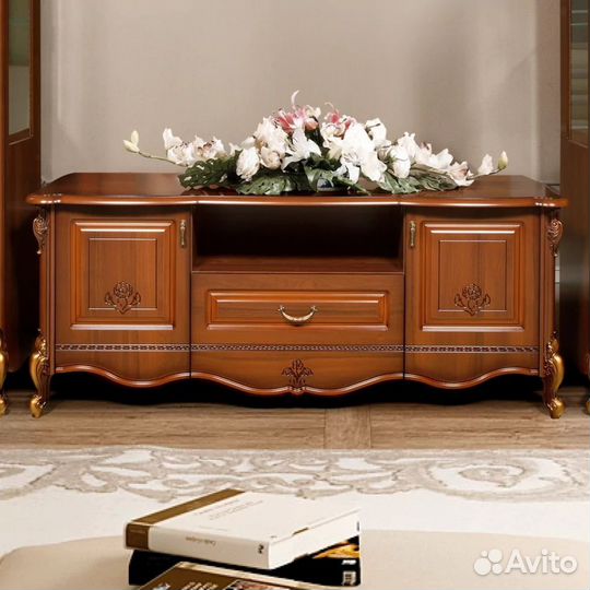Тв-тумба Аллегро орех в классическом стиле