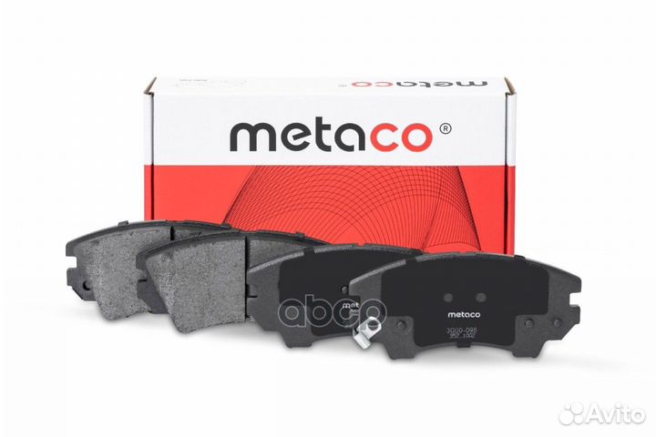 Колодки тормозные передние к-кт 3000-096 metaco