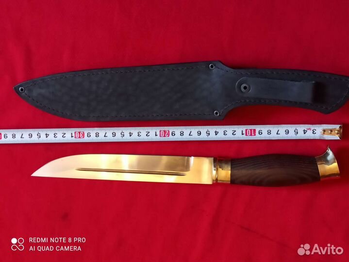 Казачий пластунский нож, сталь Х12мф, ковка, ножны