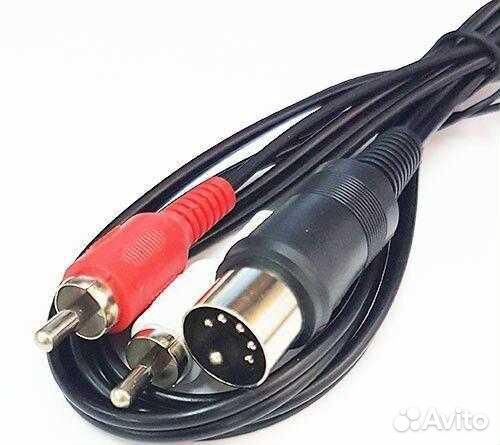 Кабель 5din 2 rca 1,5 м