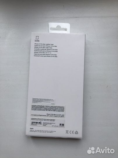 Оригинальный кожаный чехол на iPhone 12 pro max