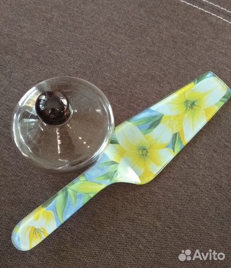 Крышка на графин, лопатка для торта стекло