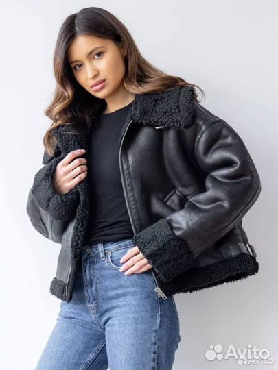 Дублёнка черная Zara