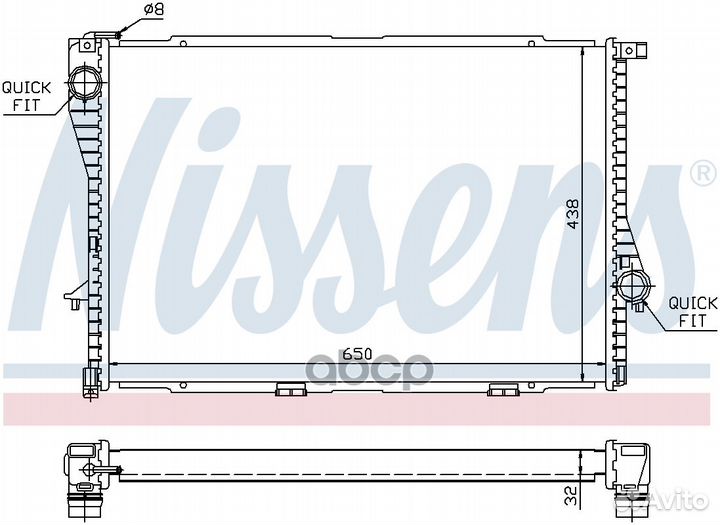 Nissens 60648A Радиатор охлаждения двигателя