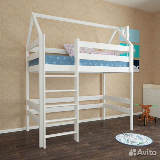 Кровать чердак деревянная