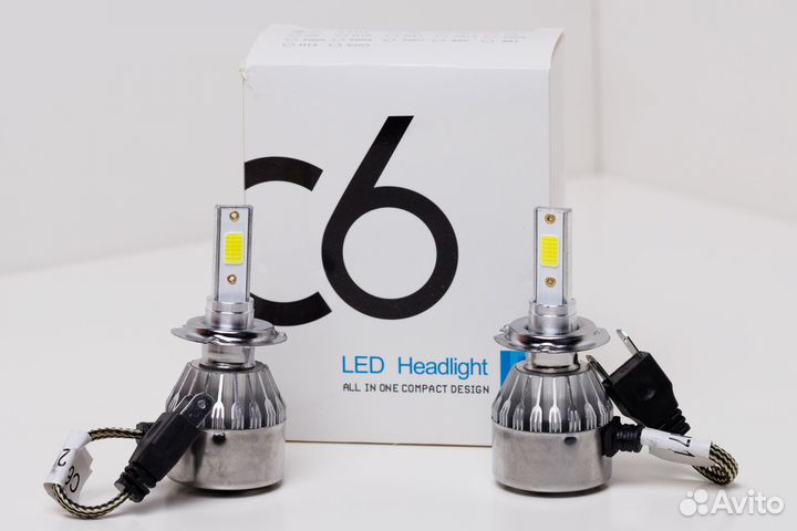 C6 LED Лампа Н7 18Ват 12-24V