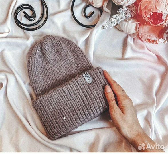 Шапка женская вязаная р 54-56