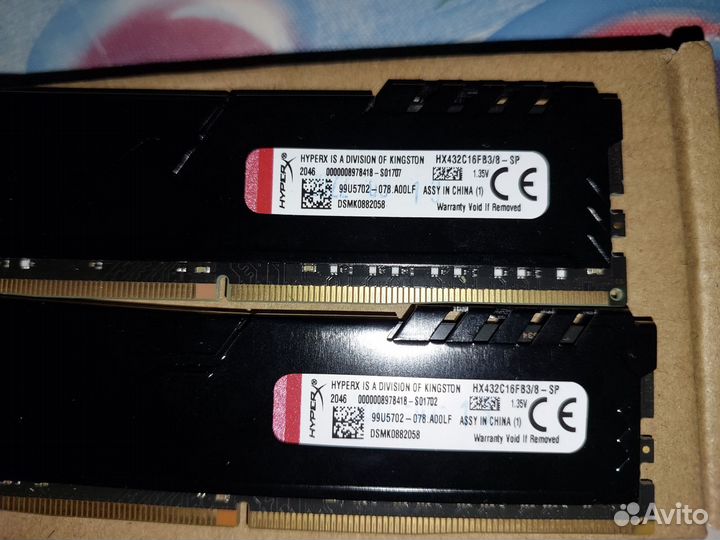 DDR4 8gb(x2) 3200 Cl16- Kingston HyperX fury Black