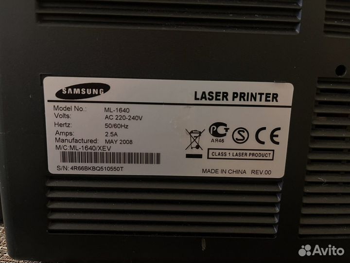Лазерный принтер samsung ml 1640