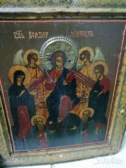 Икона Старинная Господь Вседержитель