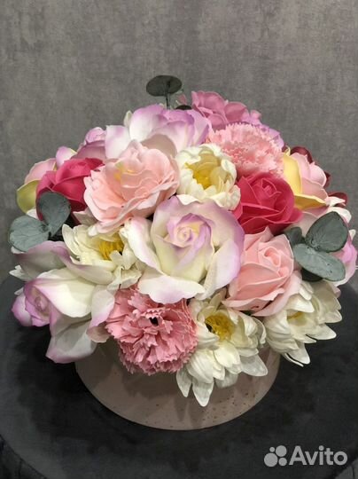 Букет из мыльных роз