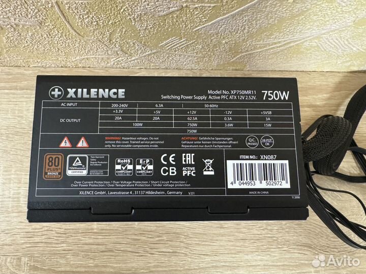 Xilence Performance A+ на 750w(80 plus Bronze)