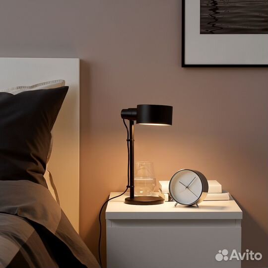 Лампа настольная IKEA черная доставка по РФ