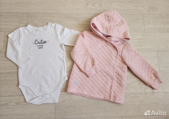 Пакет вещей для девочки 68-74 с вешалками