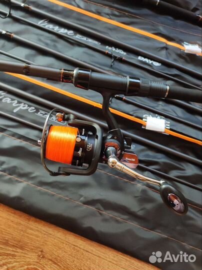 Карповые удилища с катушками 3+3 комплект. Новый
