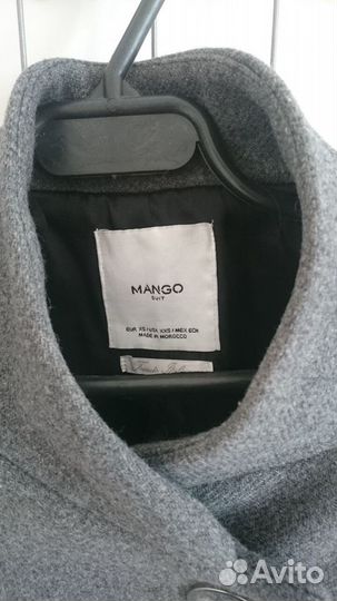 Пальто Mango серое женское