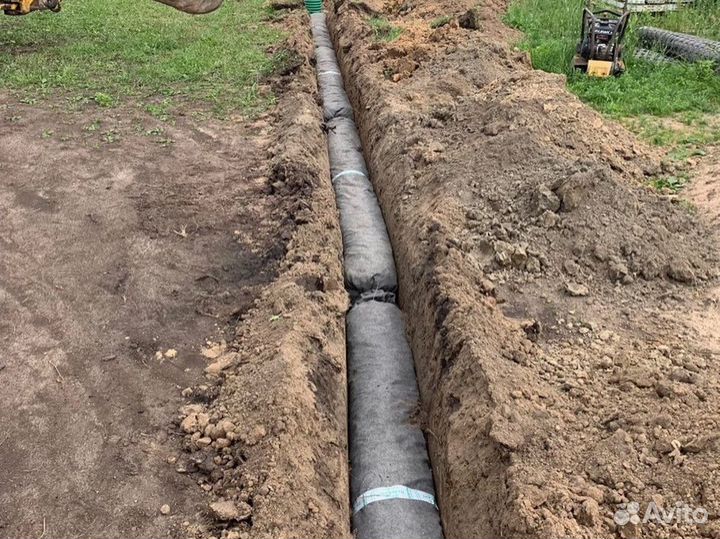 Дренажная труба / дренаж участка