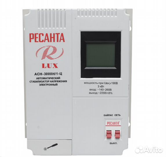 Стабилизатор Ресанта асн-3000Н/1-Ц Lux