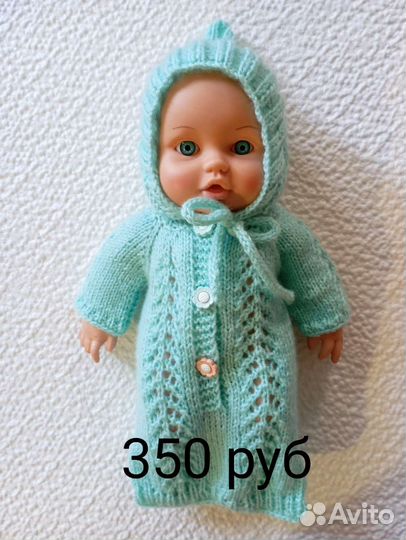 Вязаная одежда для пупса 32 см