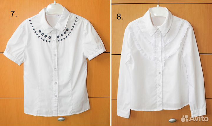 Школьная форма серая и блузки для девочки 122 128