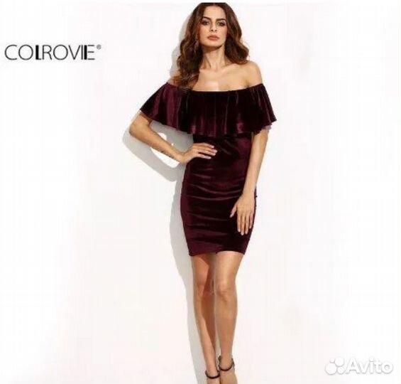 Платье вечернее, бархатное