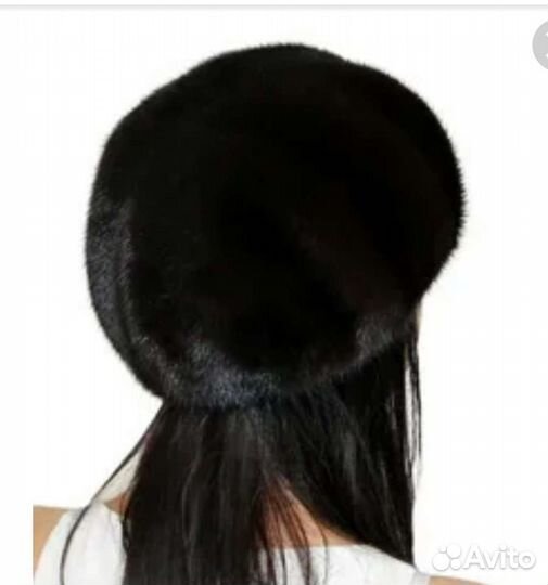 Берет песцовый(темно зелёный)