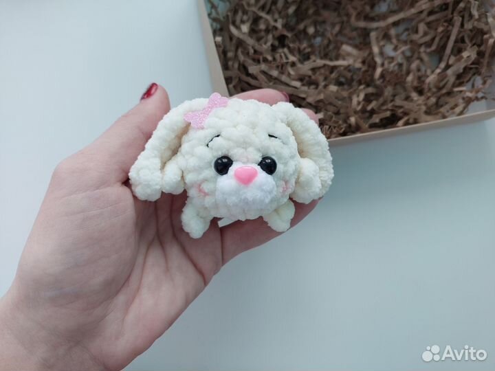 Вязаный брелок единорожка,зайка