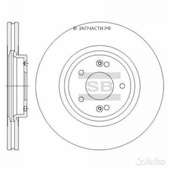 Sangsin brake SD1075 Торм.диск пер.вент.321x28 5 о