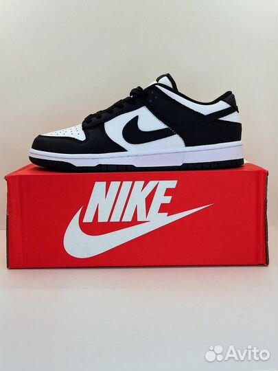 Кроссовки nike dunk LOW black AND white panda