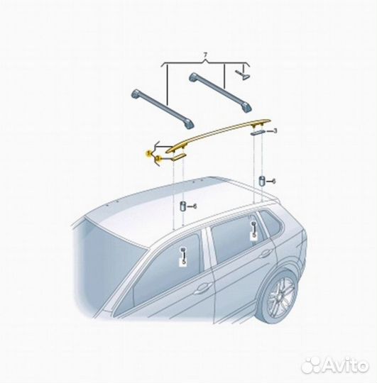 Б/У рейлинг на крышу В хорошем состоянии