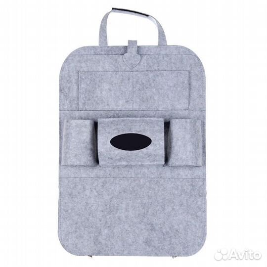 Накидка на сиденье с кармашками ткань