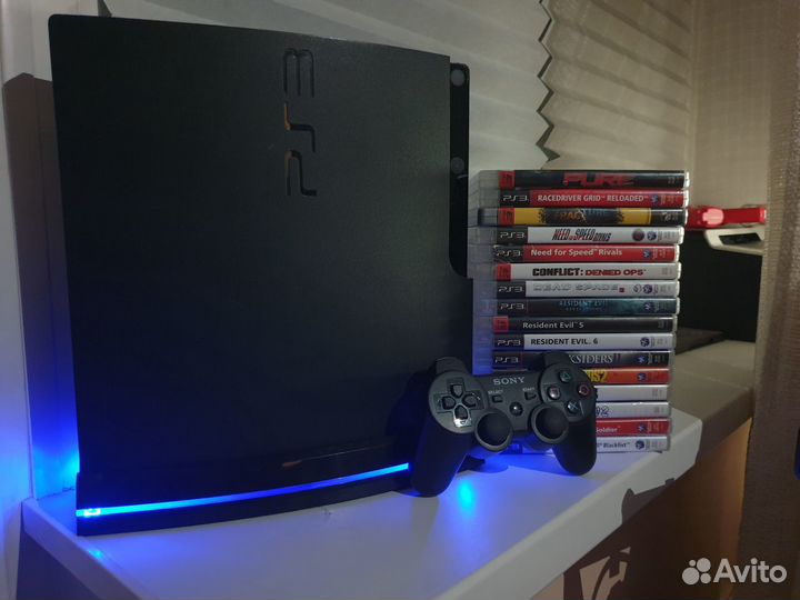 Playstation 3 Slim 320GB, гарантия, много игр